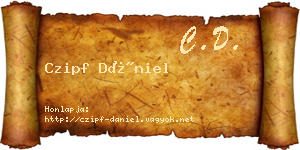 Czipf Dániel névjegykártya