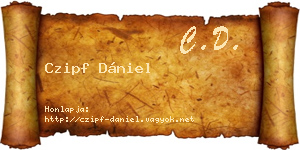 Czipf Dániel névjegykártya